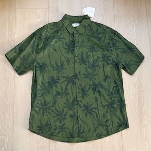 Onia Olive Palm Pattern Men's Shirt